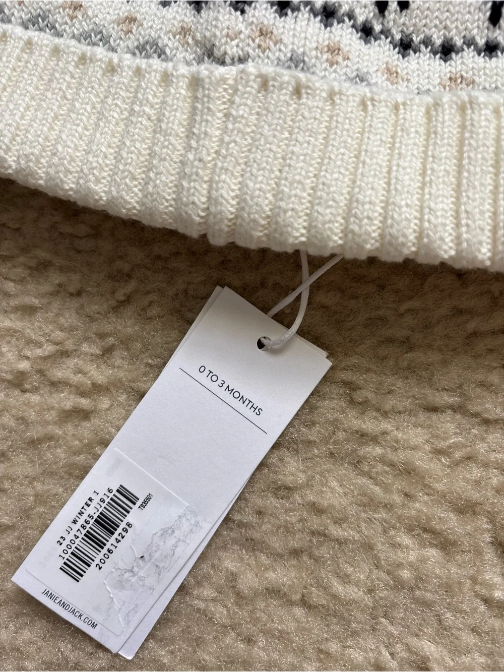 NEW Janie and Jack 0-3 Winter Hat Sheep